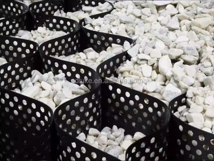 Rejilla de grava HDPE Geocell para protección de suelo estabilizado.jpg Rejilla de grava HDPE Geocell para protección de suelo estabilizado.jpg