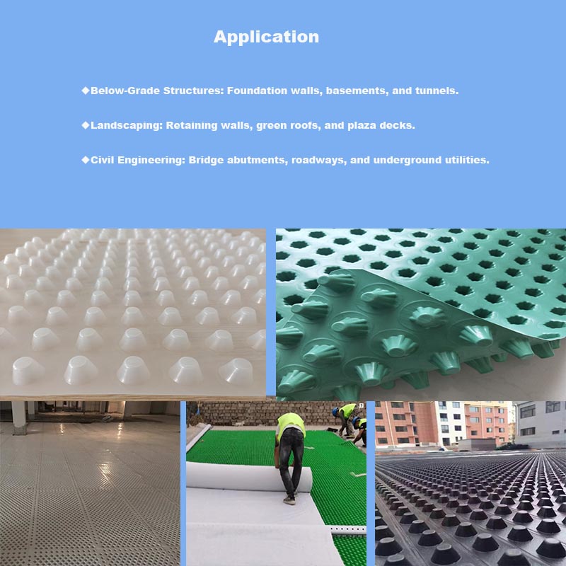 Aplicación de la placa de drenaje HDPE (PP ).jpg